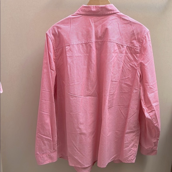 🚨 Cherokee Long Sleeve Button Down Collared Shirt Pink Gingham 18W EUC - Picture 2 of 9